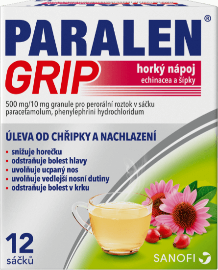 PARALEN® GRIP HORKÝ NÁPOJ echinacea a šípky